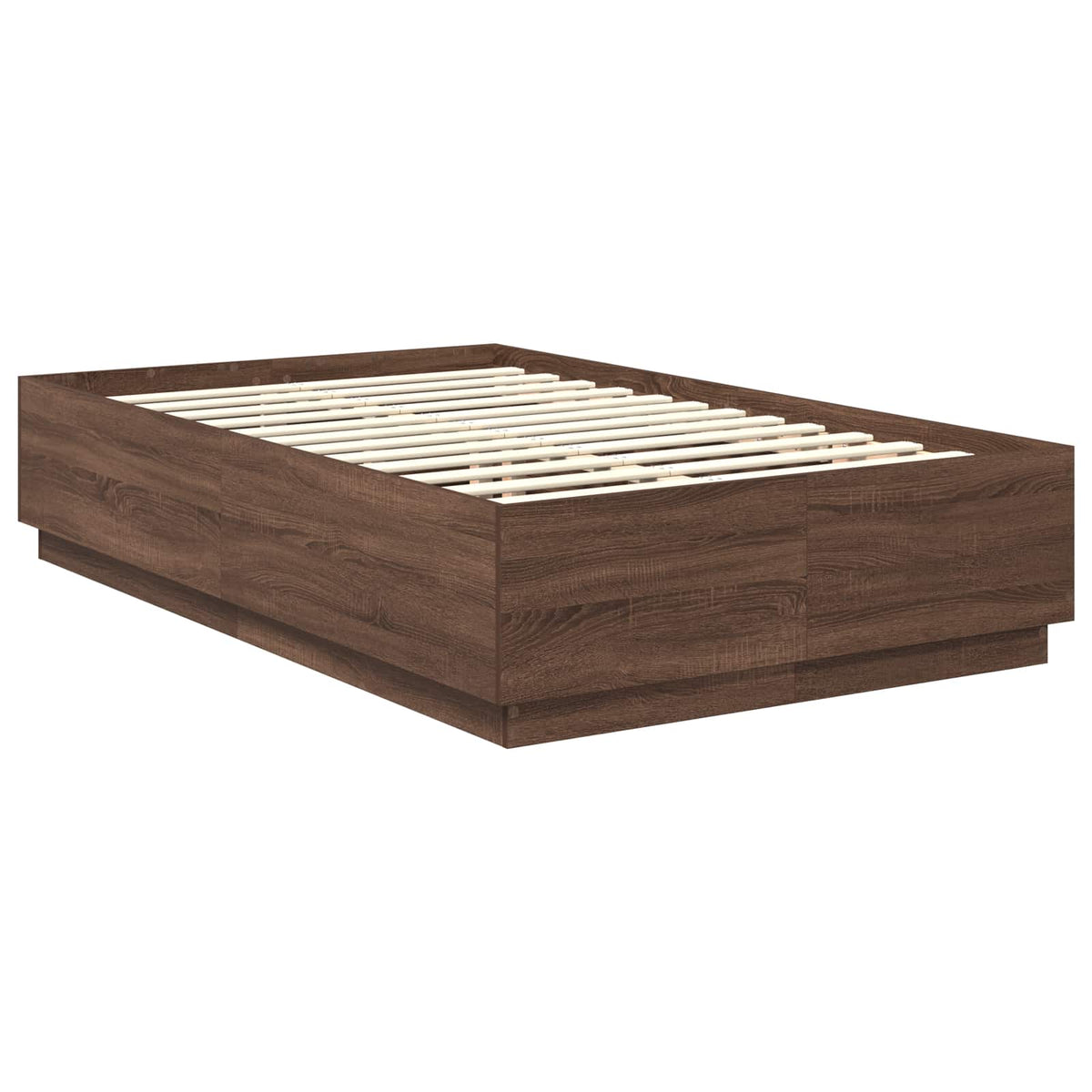 Bed Frame with Headboard Brown Oak 120 x 190 cm Engineered Wood
