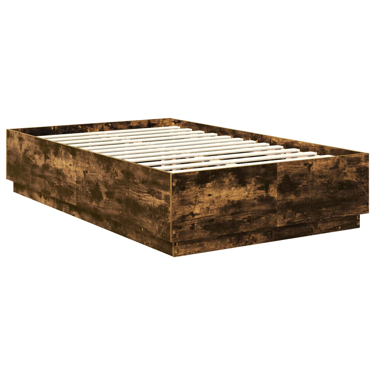 Bed Frame Smoked Oak 120 x 200 cm Engineered Wood