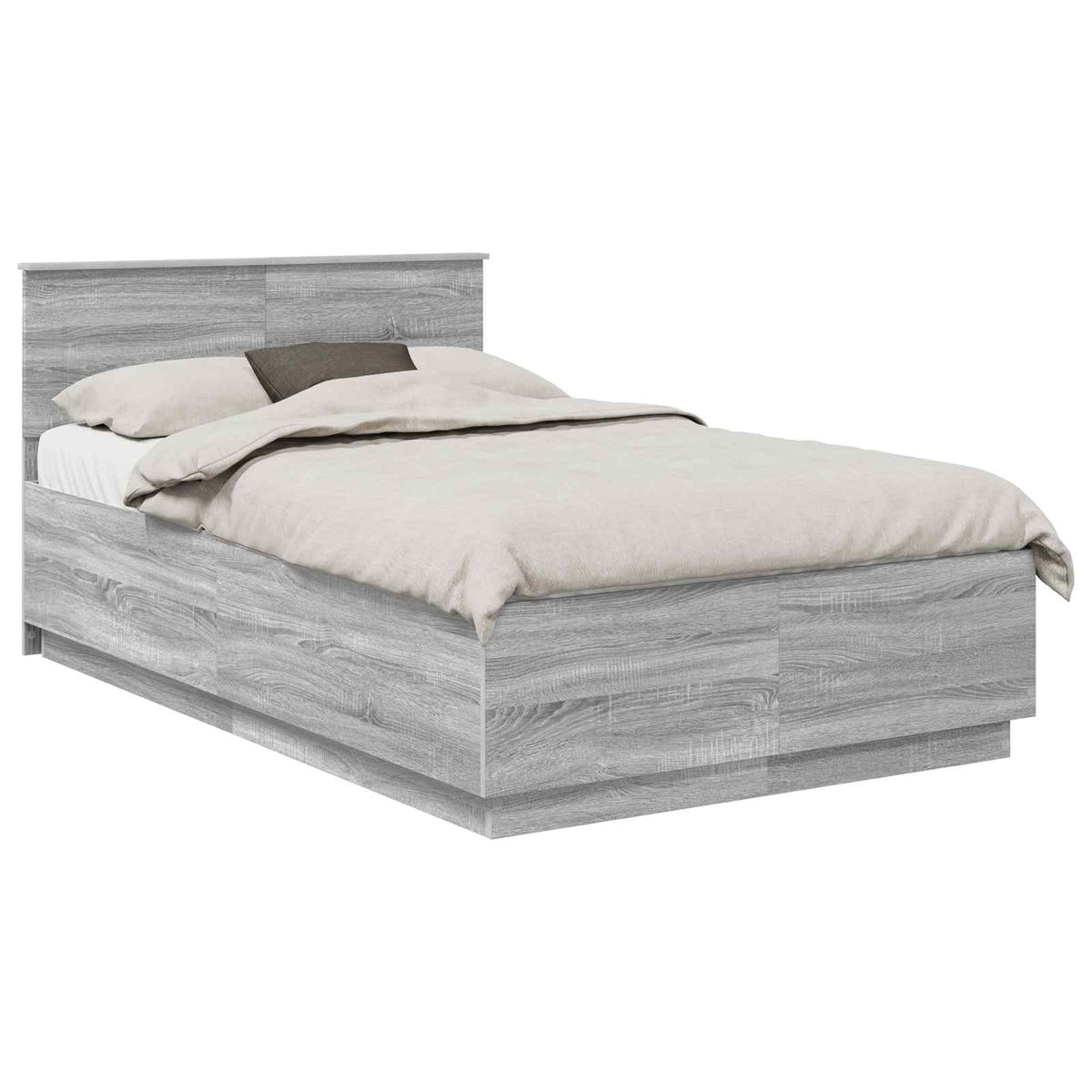 Bed Frame Grey Sonoma 120 x 200 cm Engineered Wood