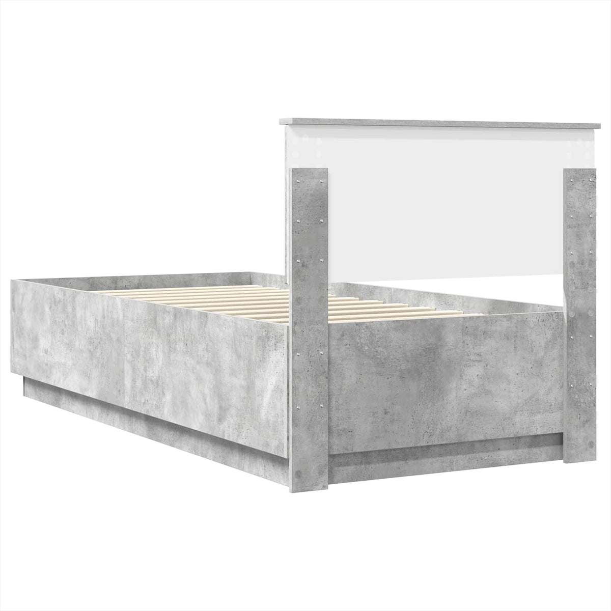 Bed Frame Concrete Grey 100 x 200 cm Engineered Wood