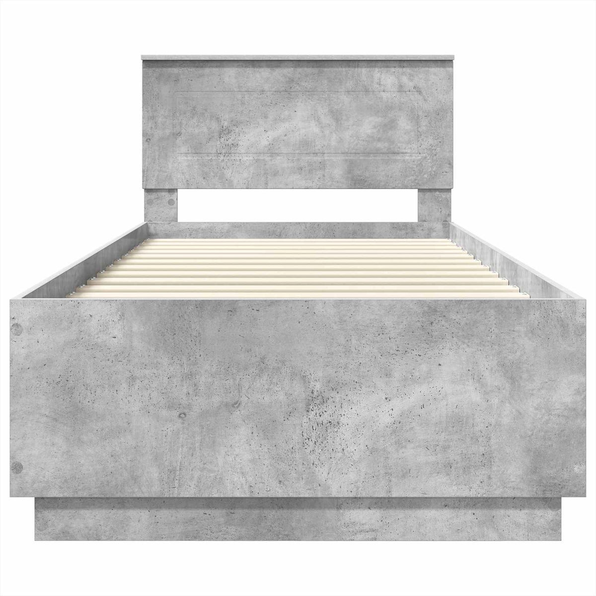 Bed Frame Concrete Grey 100 x 200 cm Engineered Wood