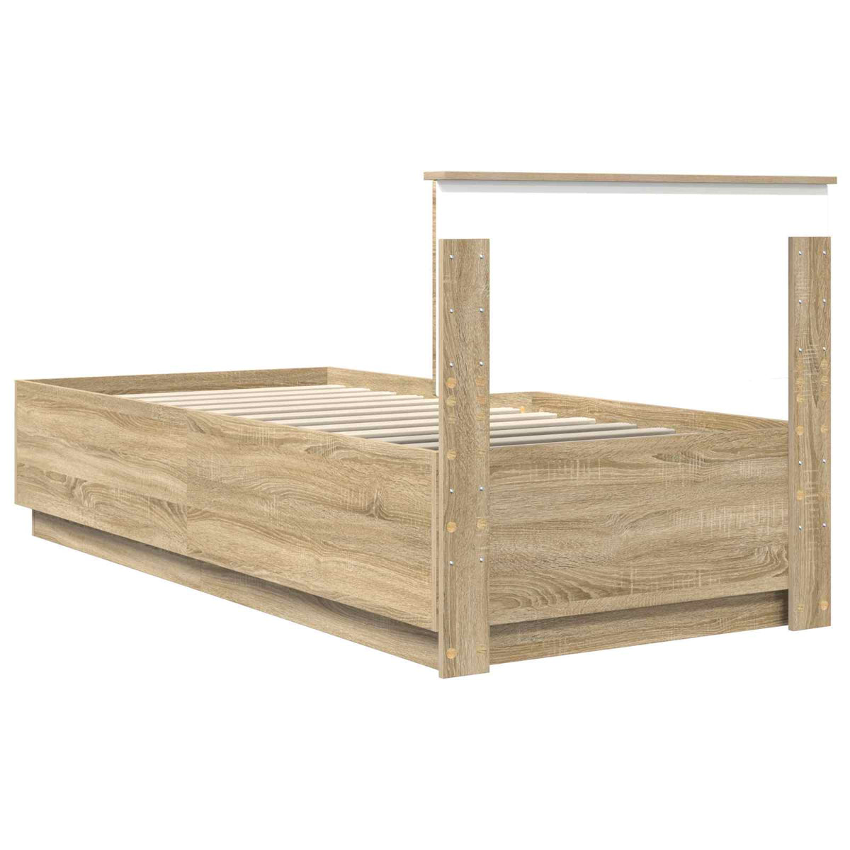 Bed Frame with Headboard Sonoma Oak 70 x 190 cm Engineered Wood