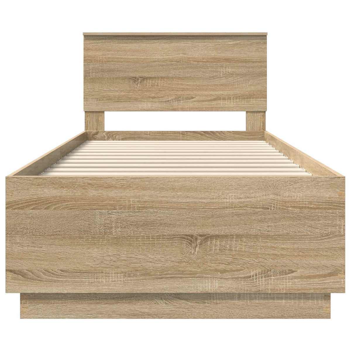 Bed Frame with Headboard Sonoma Oak 70 x 190 cm Engineered Wood