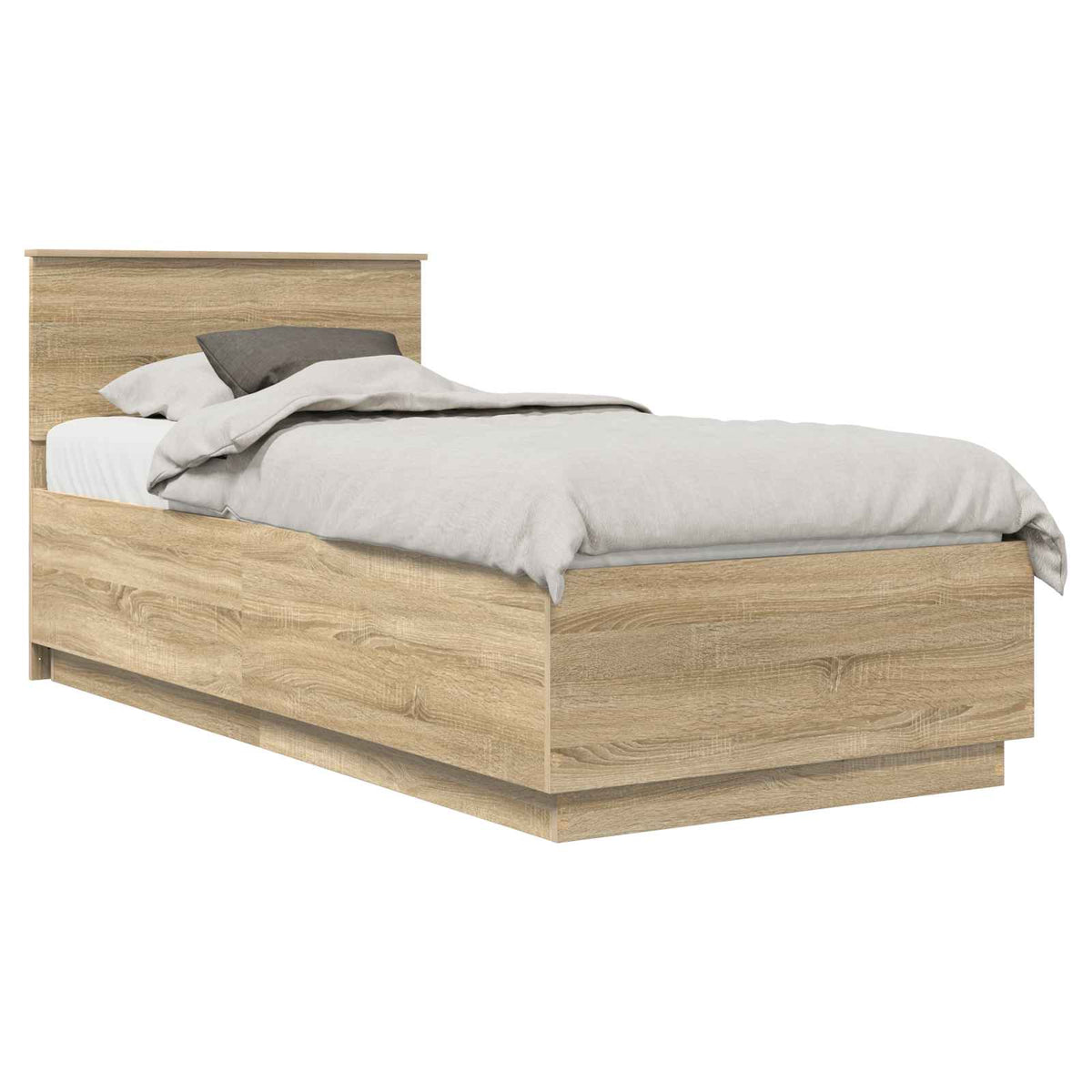 Bed Frame with Headboard Sonoma Oak 70 x 190 cm Engineered Wood
