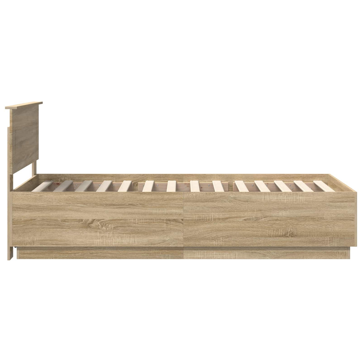Bed Frame with Headboard Sonoma Oak 70 x 190 cm Engineered Wood