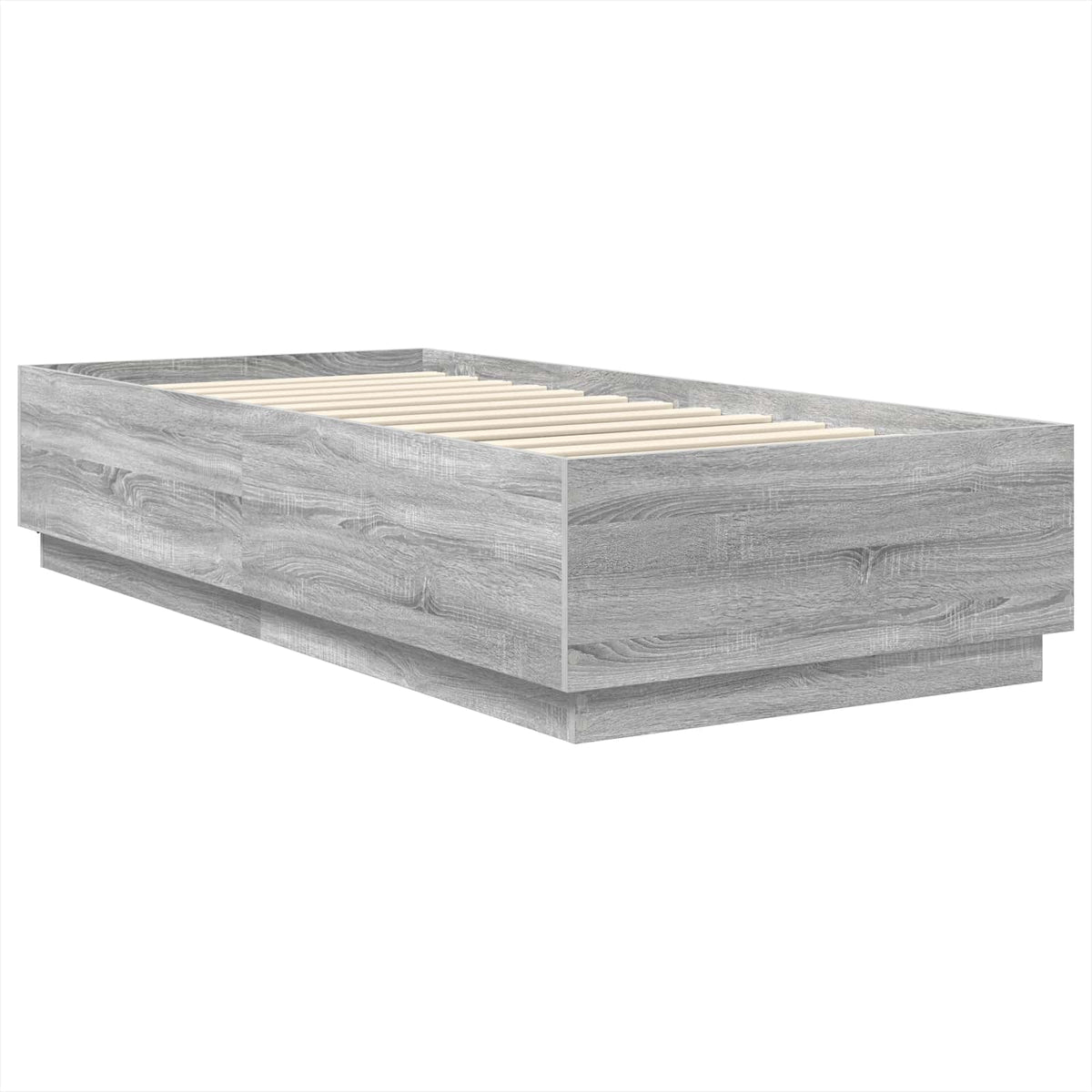 Bed Frame Grey Sonoma 70 x 190 cm Engineered Wood
