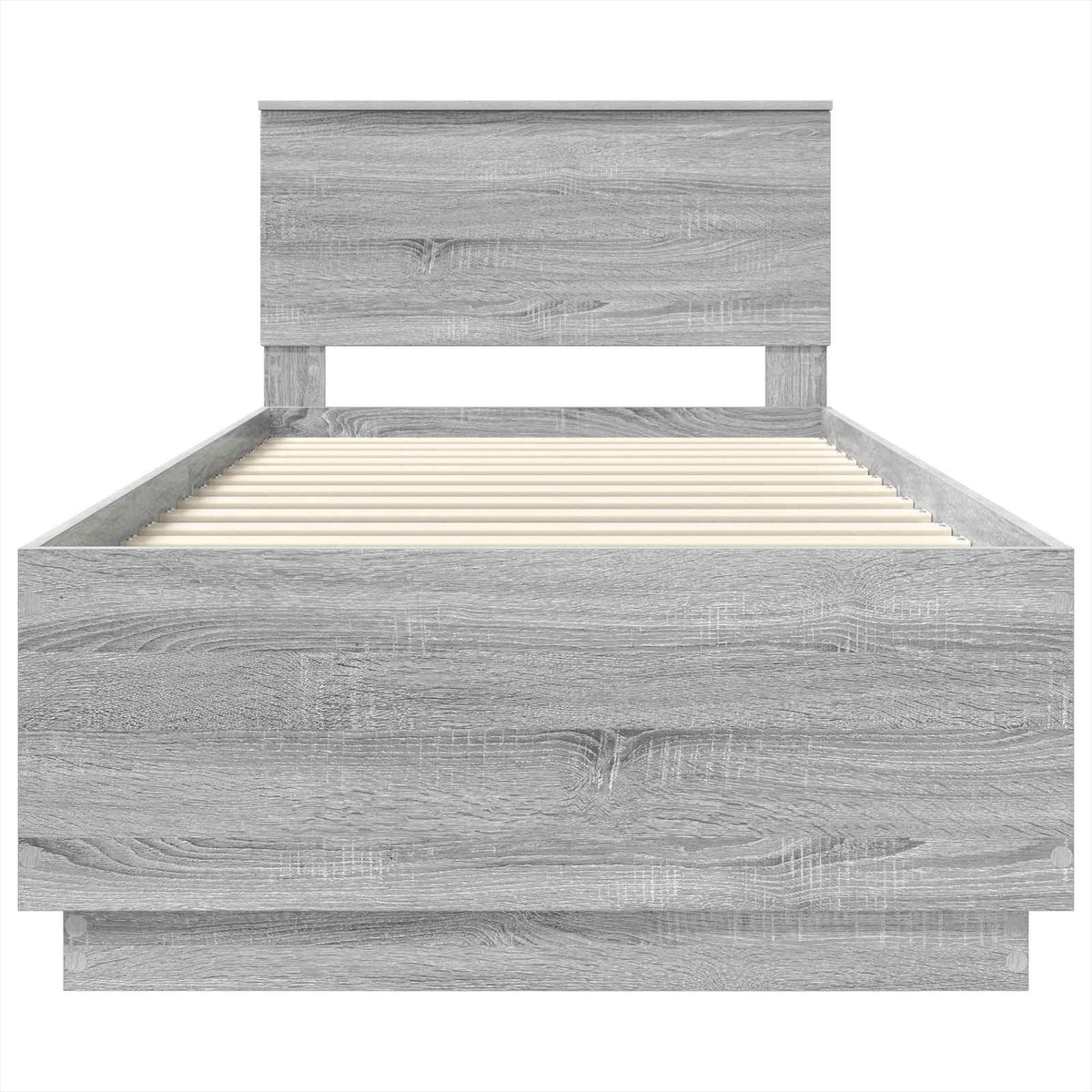 Bed Frame Grey Sonoma 70 x 190 cm Engineered Wood