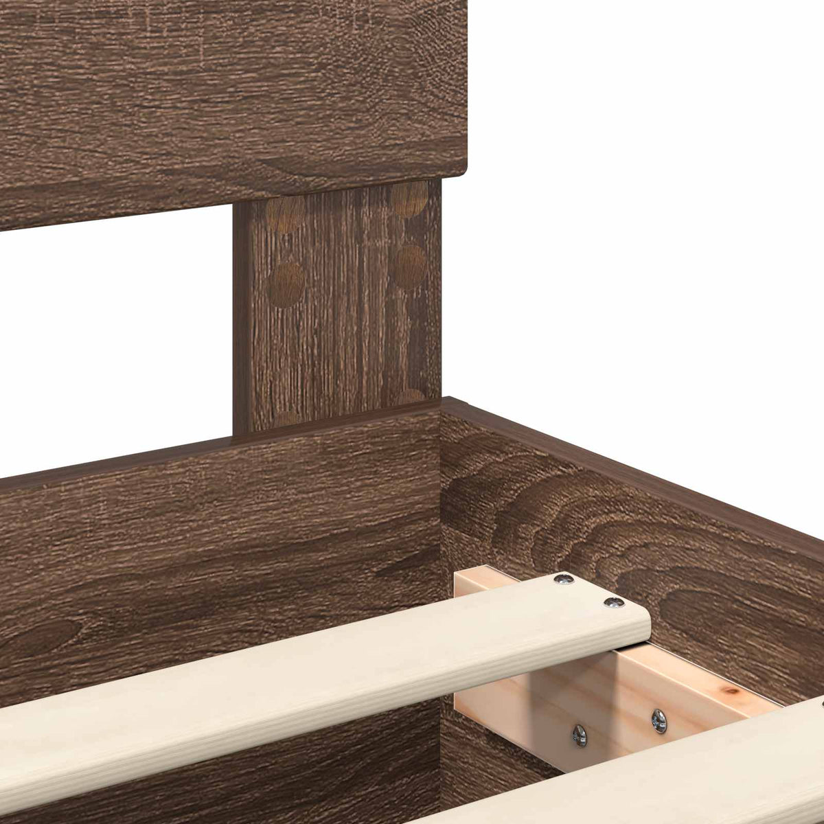 Bed Frame with Headboard Brown Oak 70 x 190 cm Engineered Wood