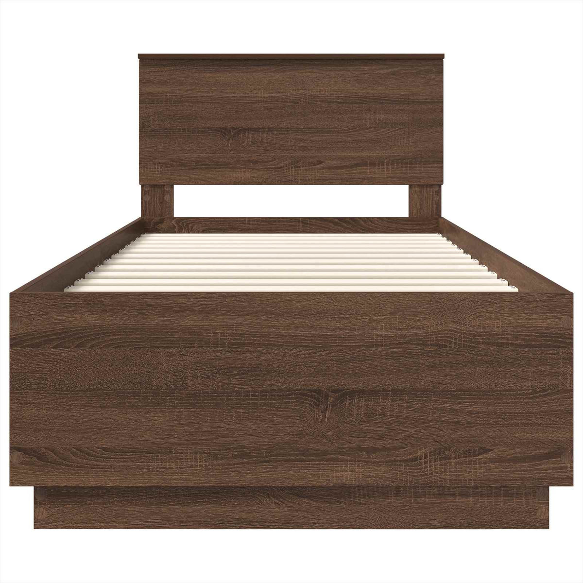 Bed Frame with Headboard Brown Oak 70 x 190 cm Engineered Wood
