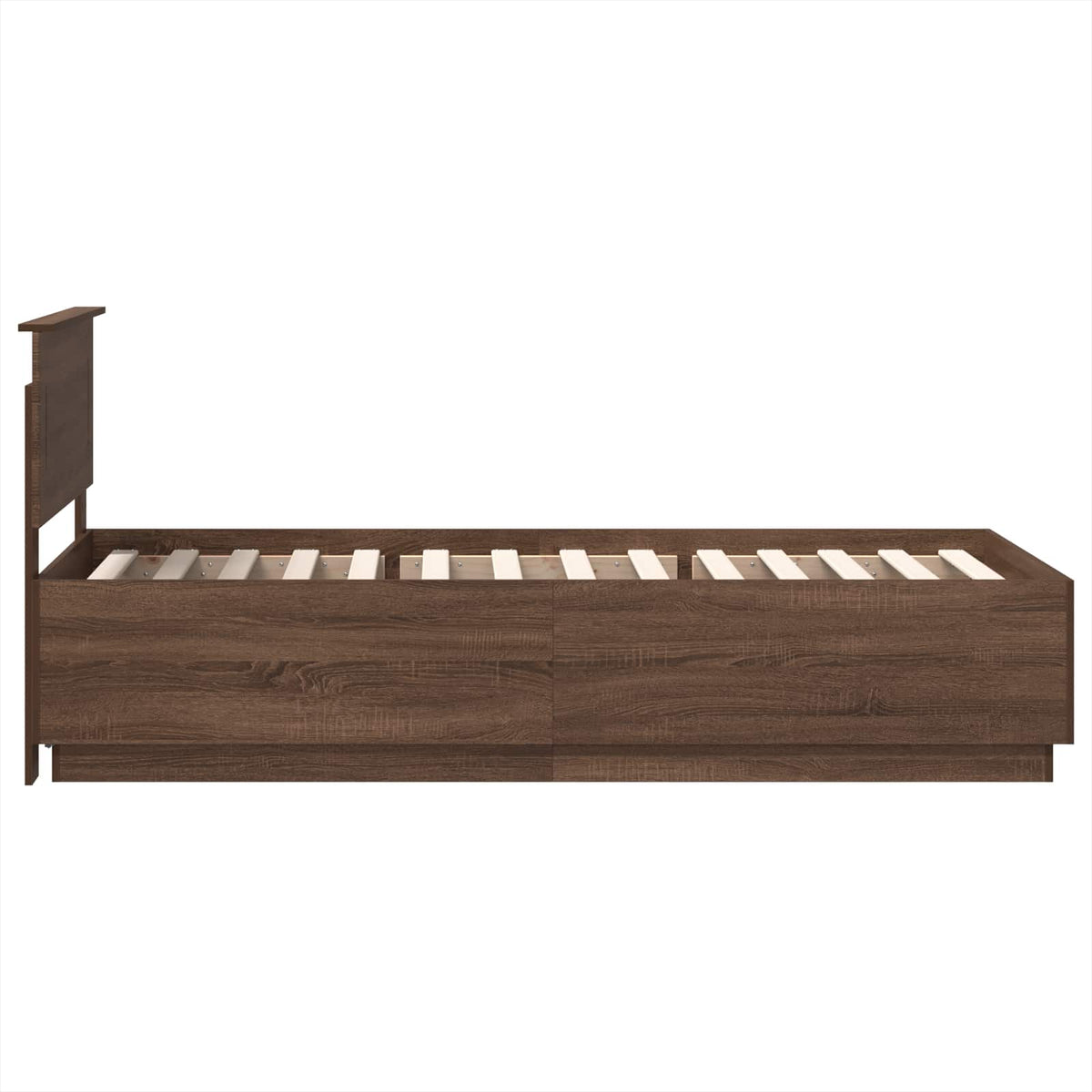 Bed Frame with Headboard Brown Oak 70 x 190 cm Engineered Wood