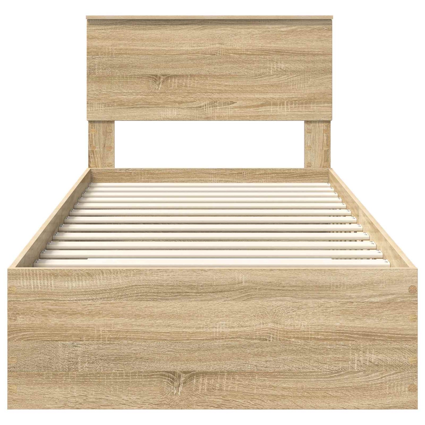 Bed Frame with Drawer Sonoma Oak 100 x 200 cm Engineered Wood