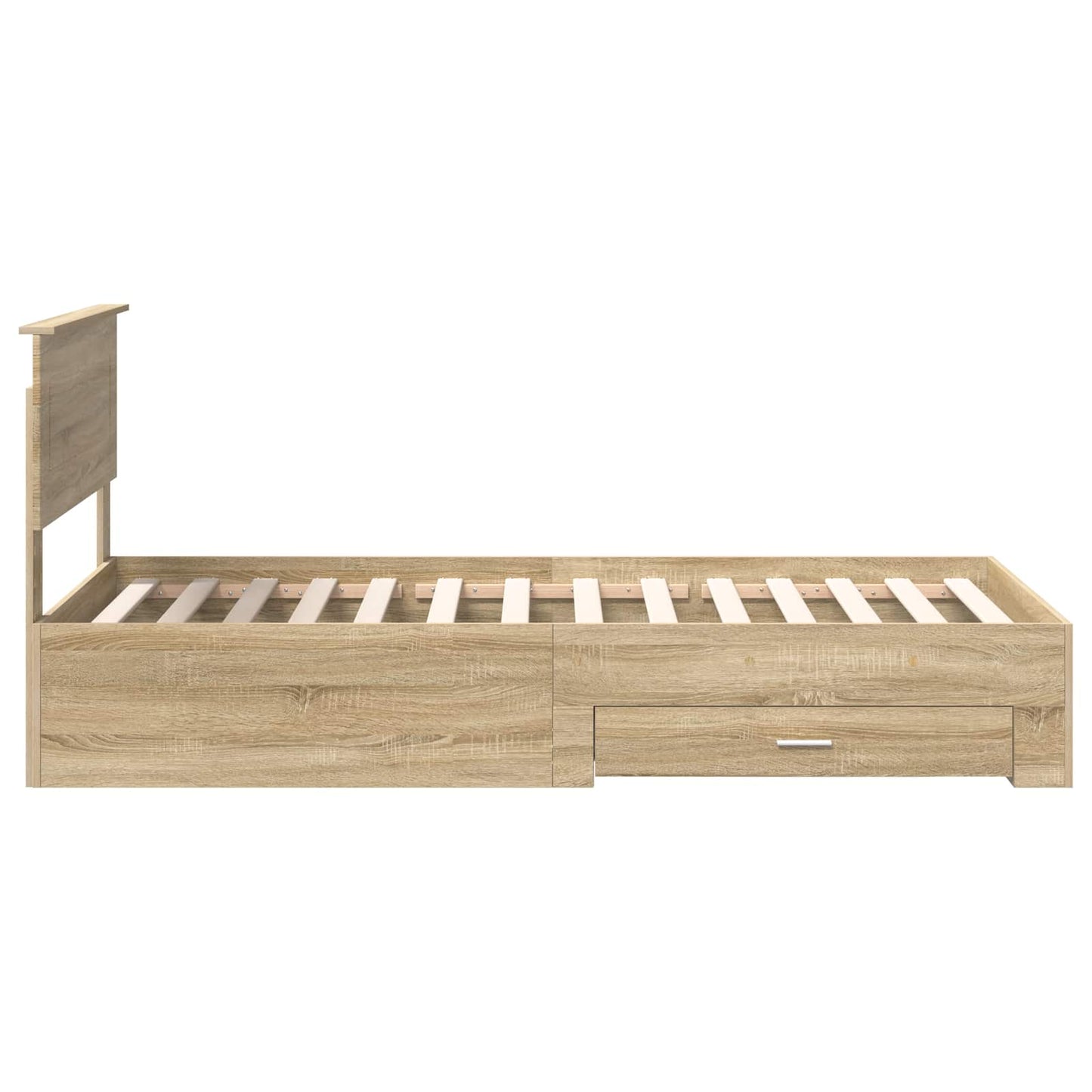 Bed Frame with Drawer Sonoma Oak 100 x 200 cm Engineered Wood