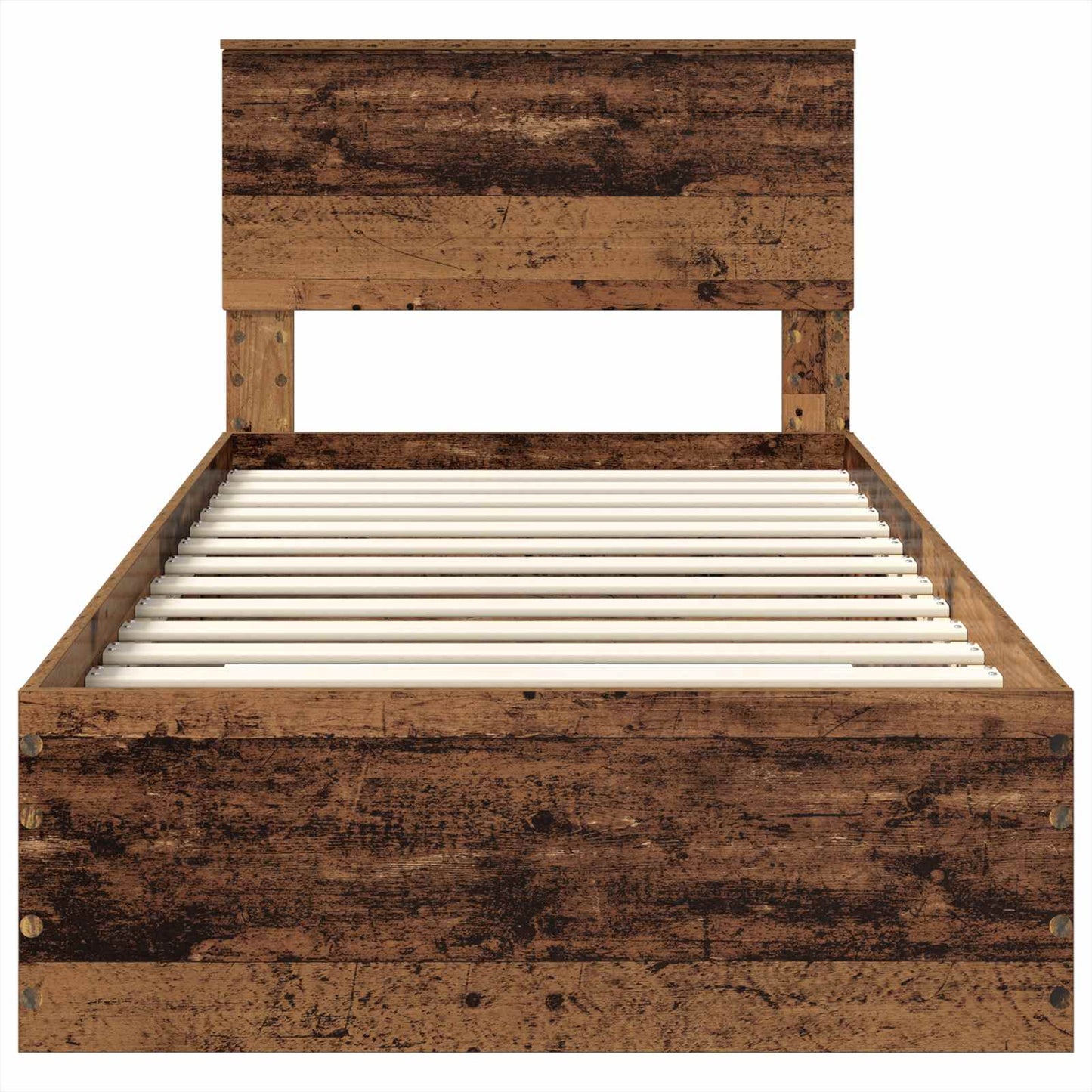 Bed Frame with Headboard Old Wood 100 x 200 cm Engineered Wood