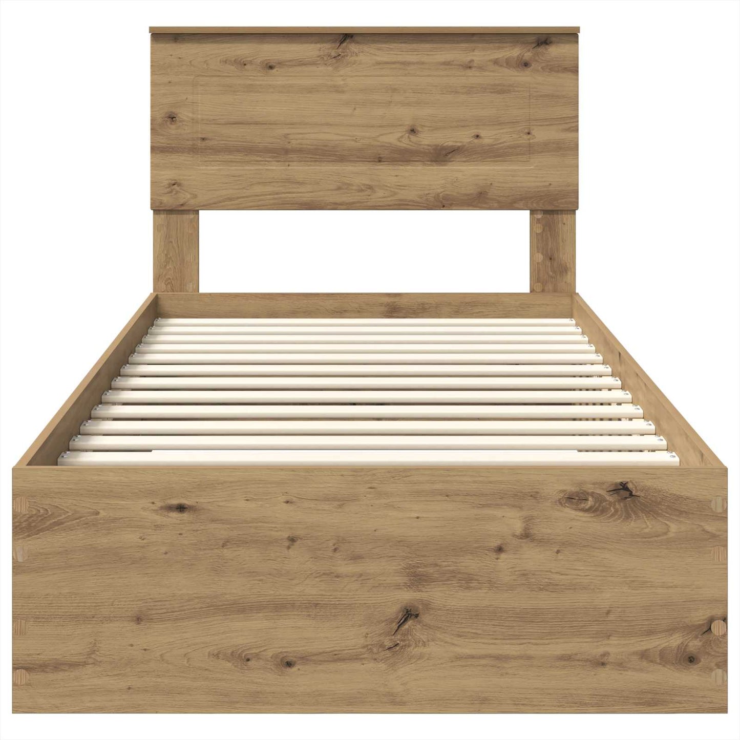 Bed Frame with Drawer Artisan Oak 100 x 200 cm Engineered Wood