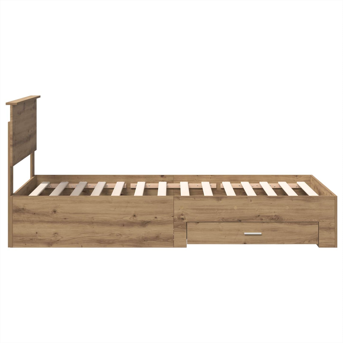 Bed Frame with Drawer Artisan Oak 100 x 200 cm Engineered Wood
