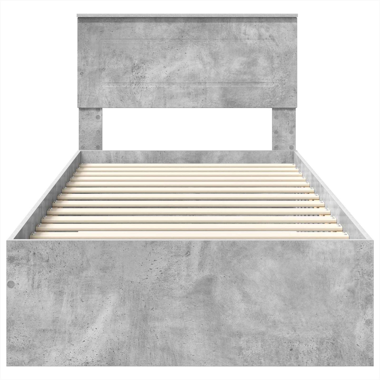 Bed Frame with Drawer Concrete Grey 90 x 190 cm Engineered Wood