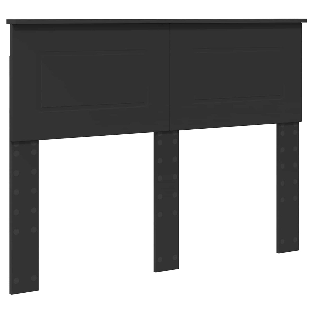 Bed Frame with Shelf Manual Black 135 x 190 cm Engineered Wood