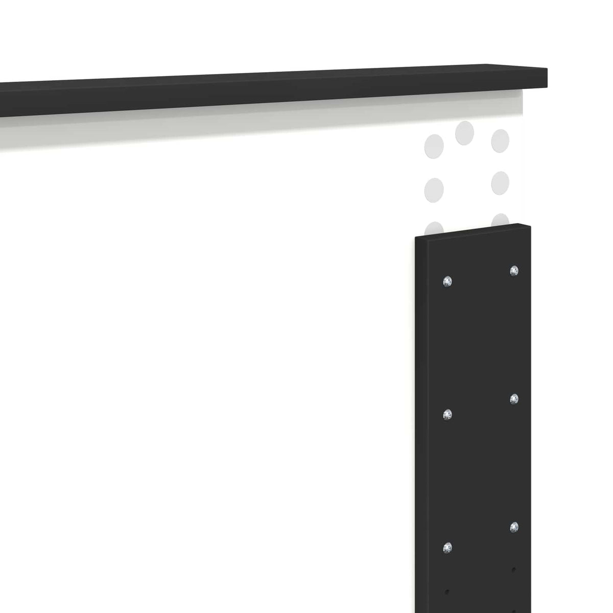 Bed Frame with Shelf Manual Black 120 x 190 cm Engineered Wood