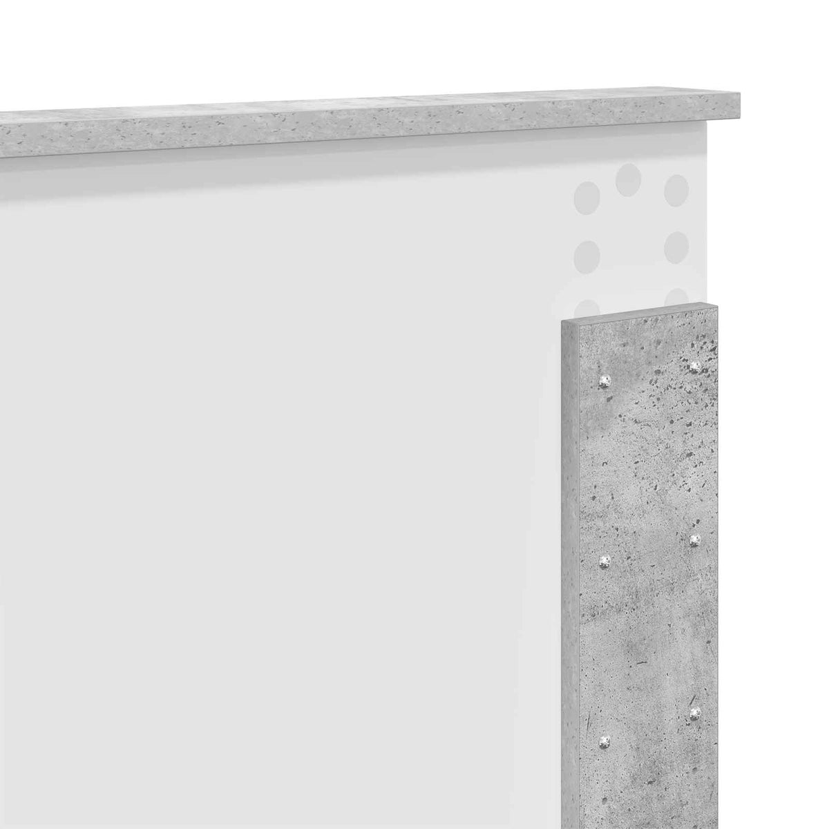 Bed Frame with Shelf Concrete Grey 120 x 190 cm Engineered Wood