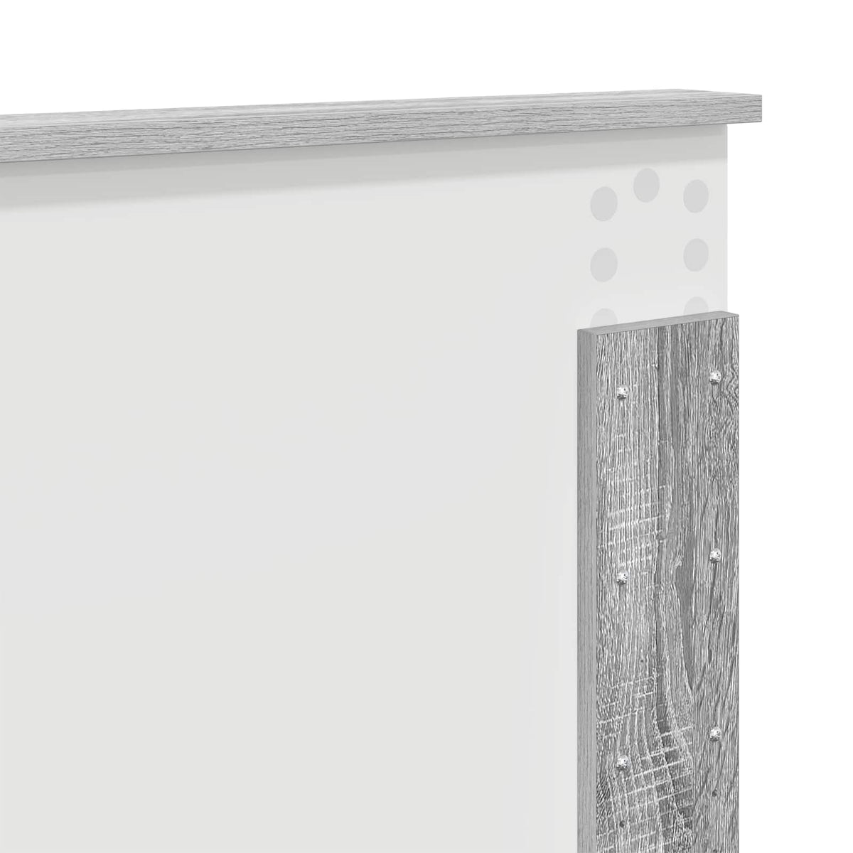 Bed Frame with Shelf Grey Sonoma 120 x 190 cm Engineered Wood
