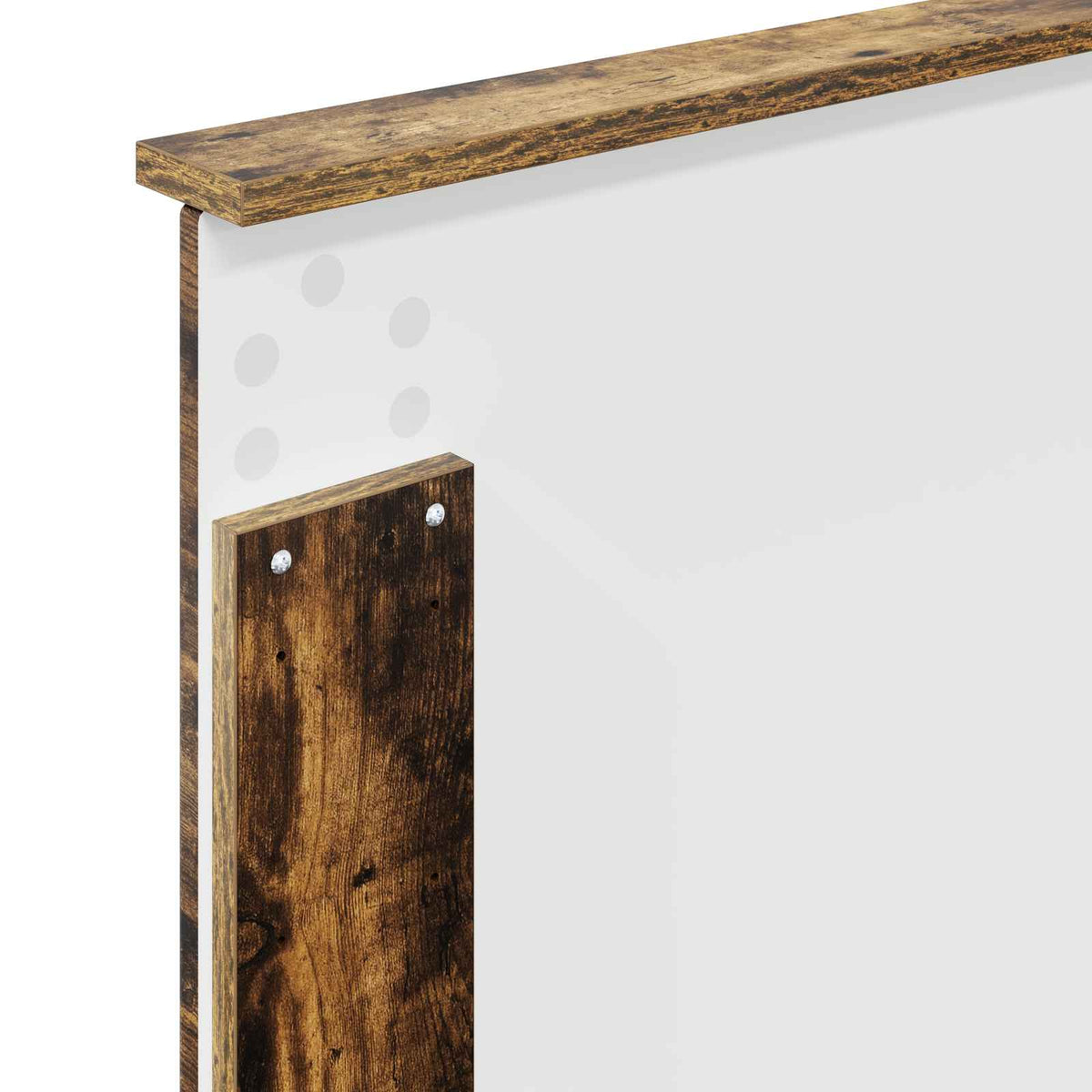Bed Frame with Shelf Smoked Oak 100 x 200 cm Engineered Wood
