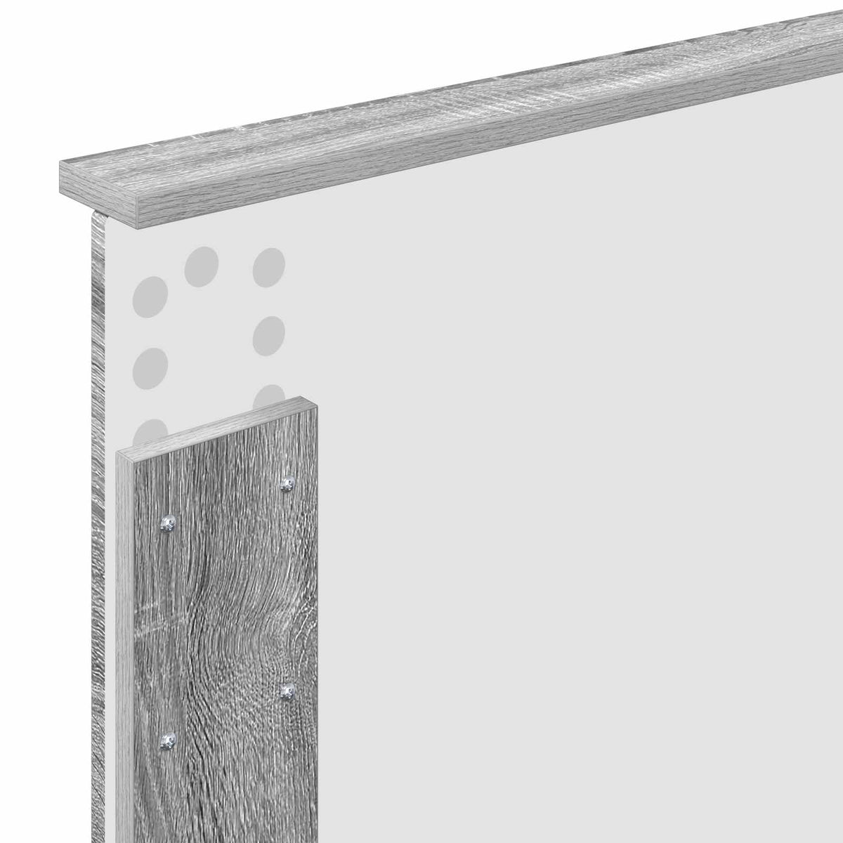Bed Frame with Shelf Grey Sonoma 75 x 190 cm Engineered Wood