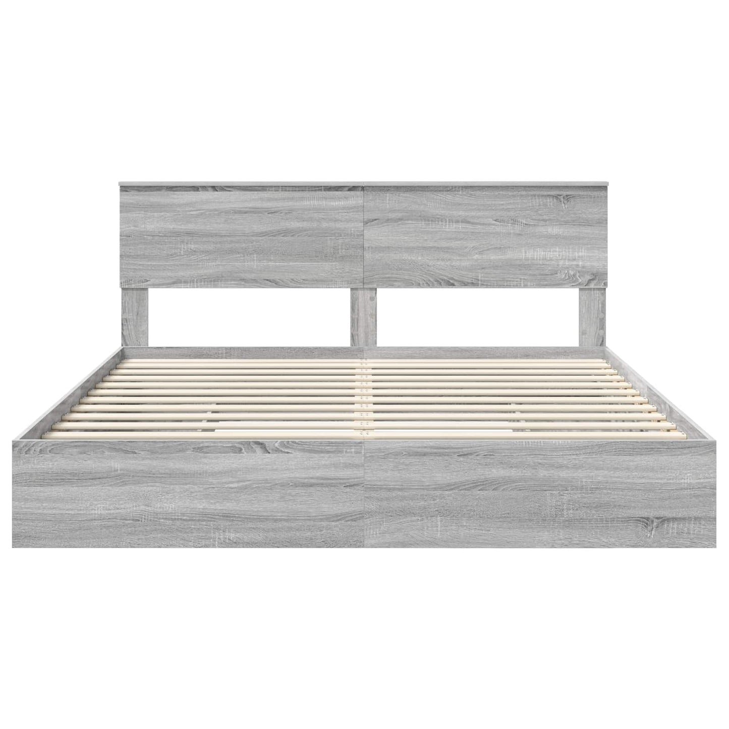 Storage Bed Grey Sonoma 180 x 200 cm Engineered Wood