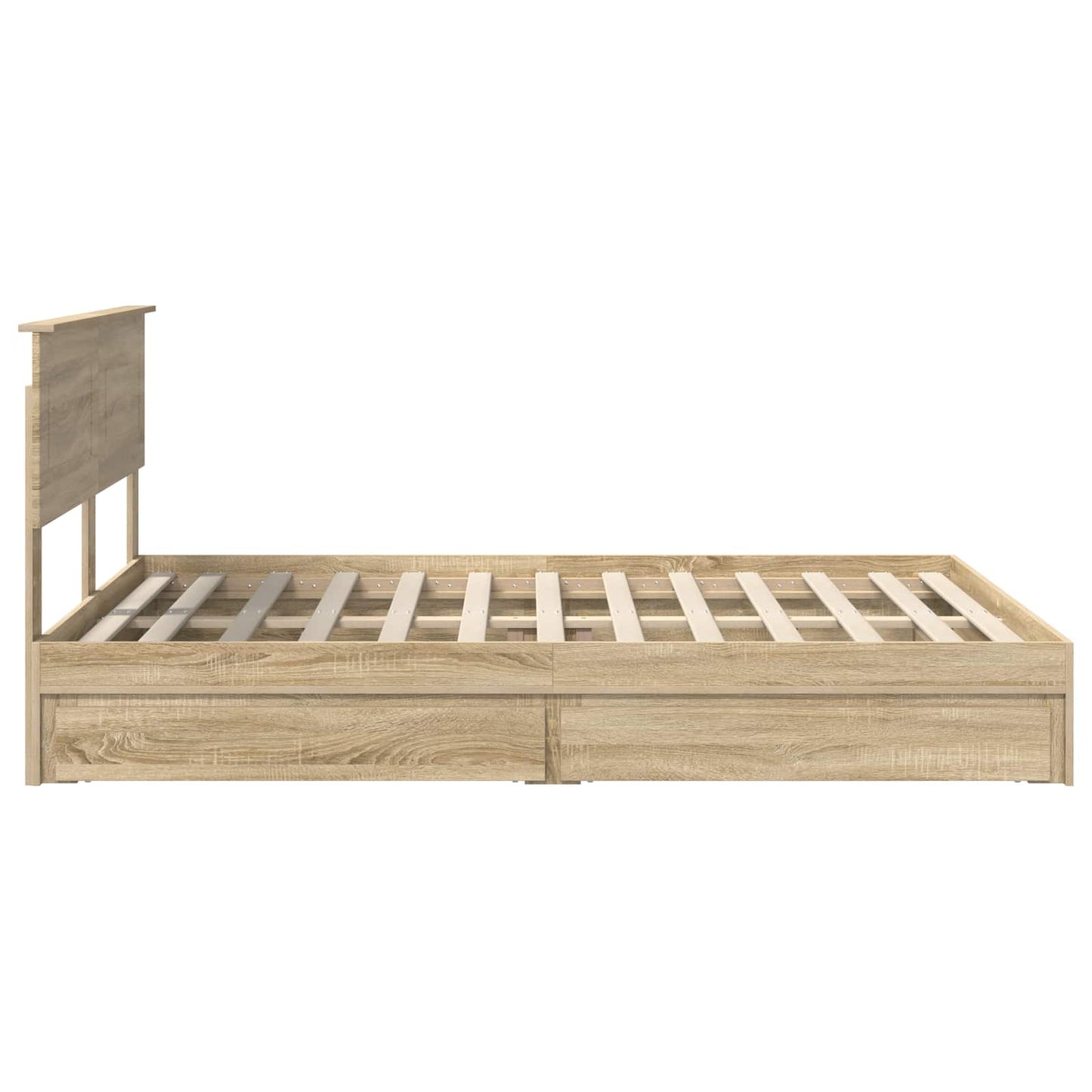 Storage Bed with Drawer Sonoma Oak 160 x 200 cm Engineered Wood