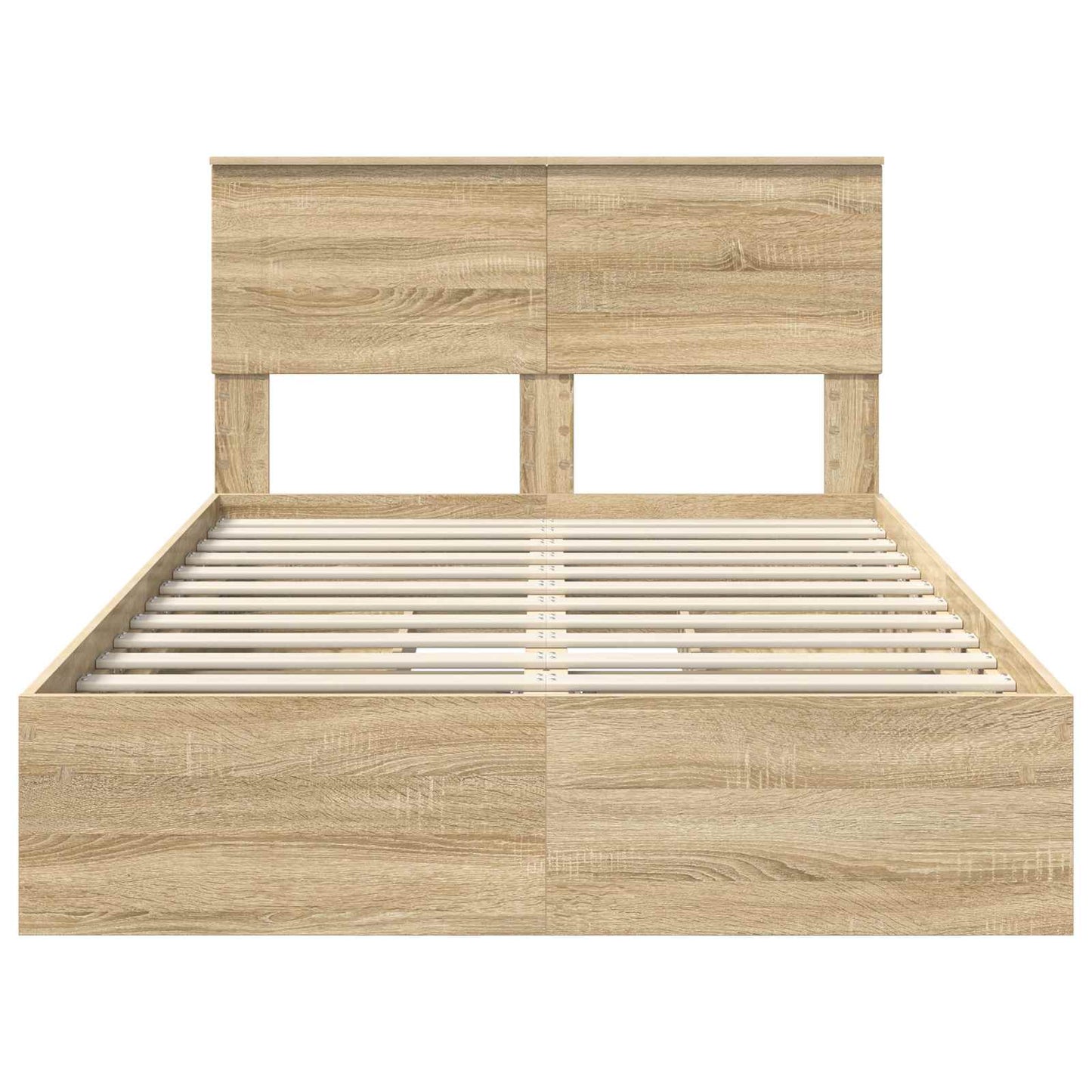 Storage Bed with Drawer Sonoma Oak 135 x 190 cm Engineered Wood