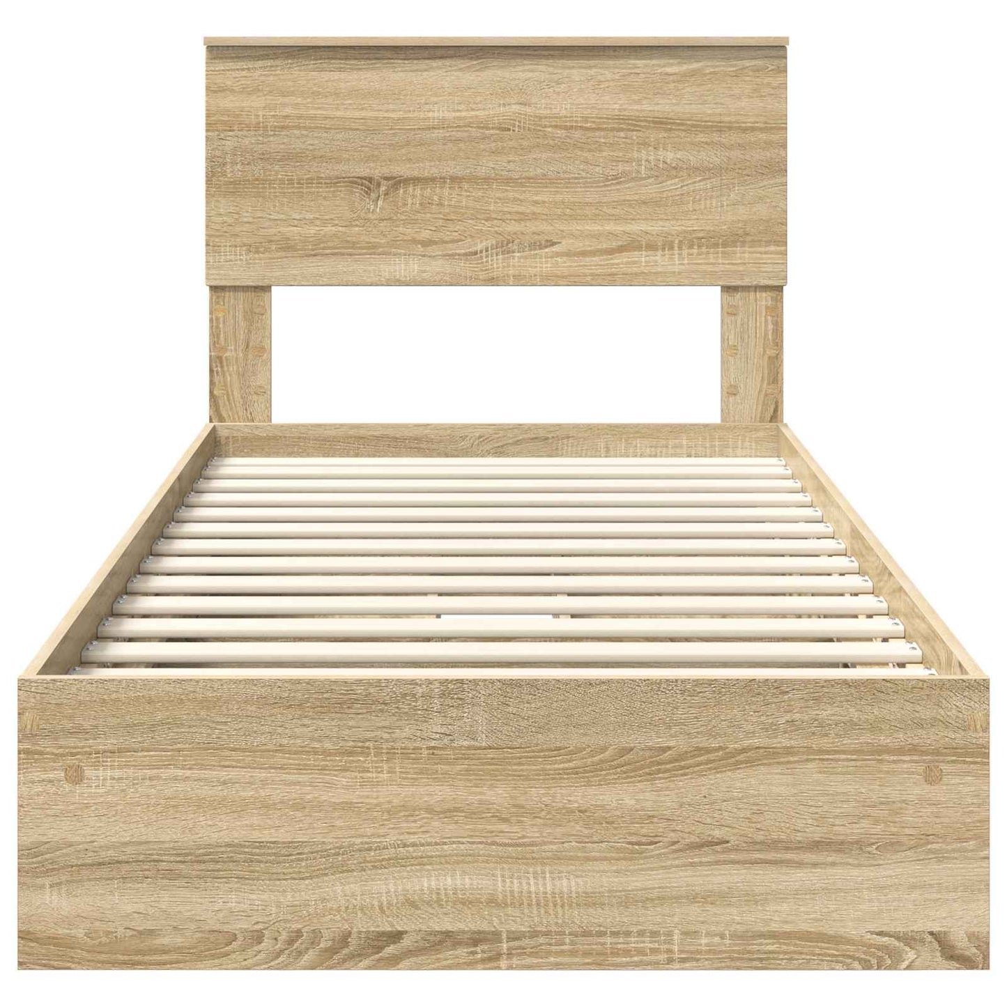 Storage Bed with Drawer Sonoma Oak 100 x 200 cm Engineered Wood