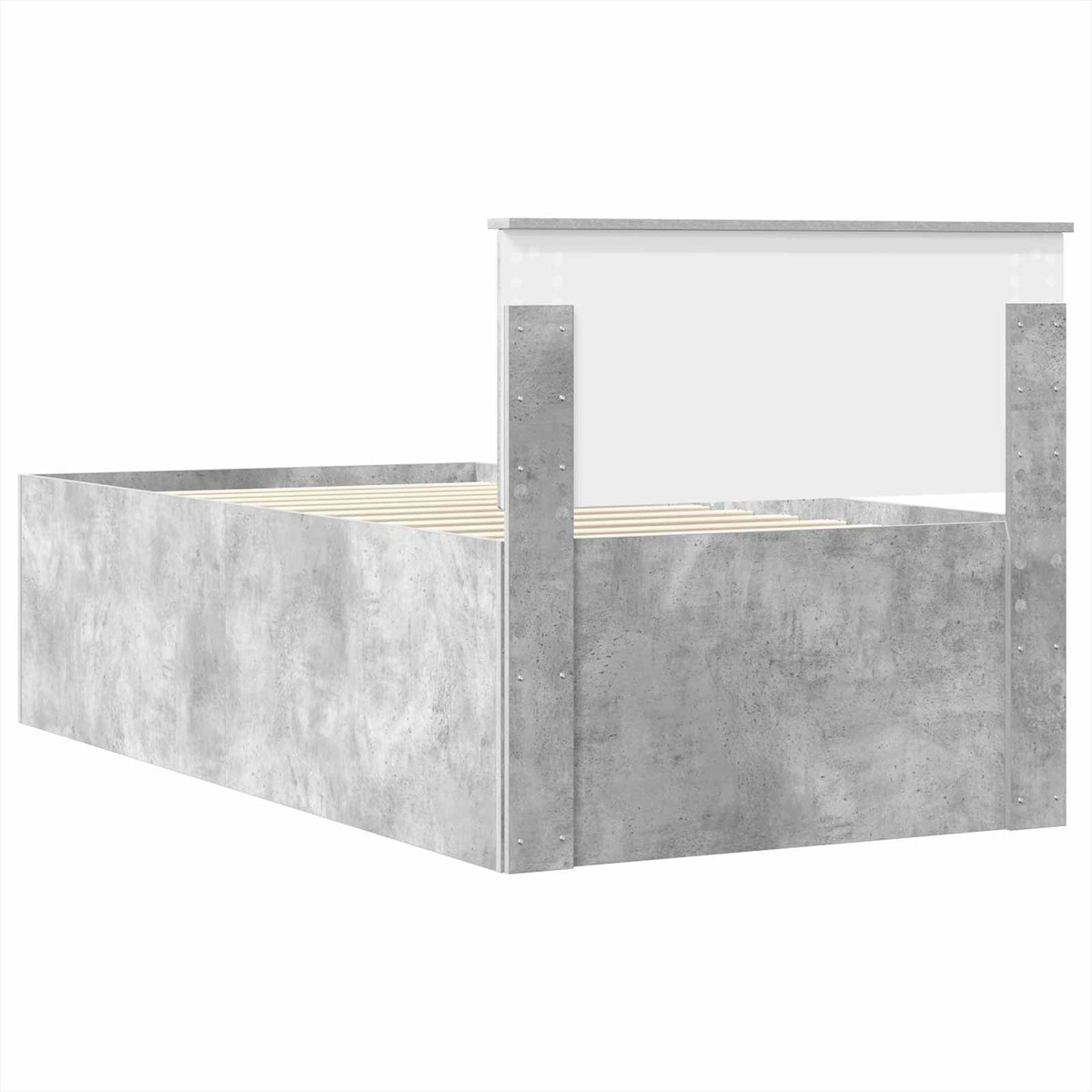 Daybed Concrete Grey and Black 100 x 200 cm Engineered Wood
