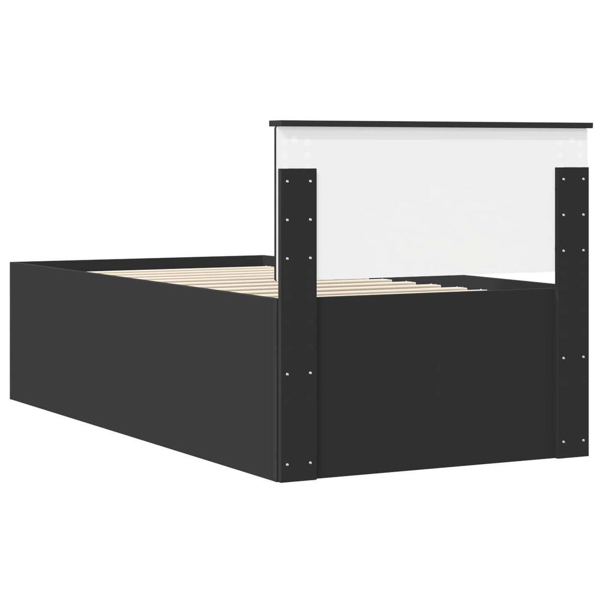 Daybed with Drawer Manual Black 75 x 190 cm Engineered Wood
