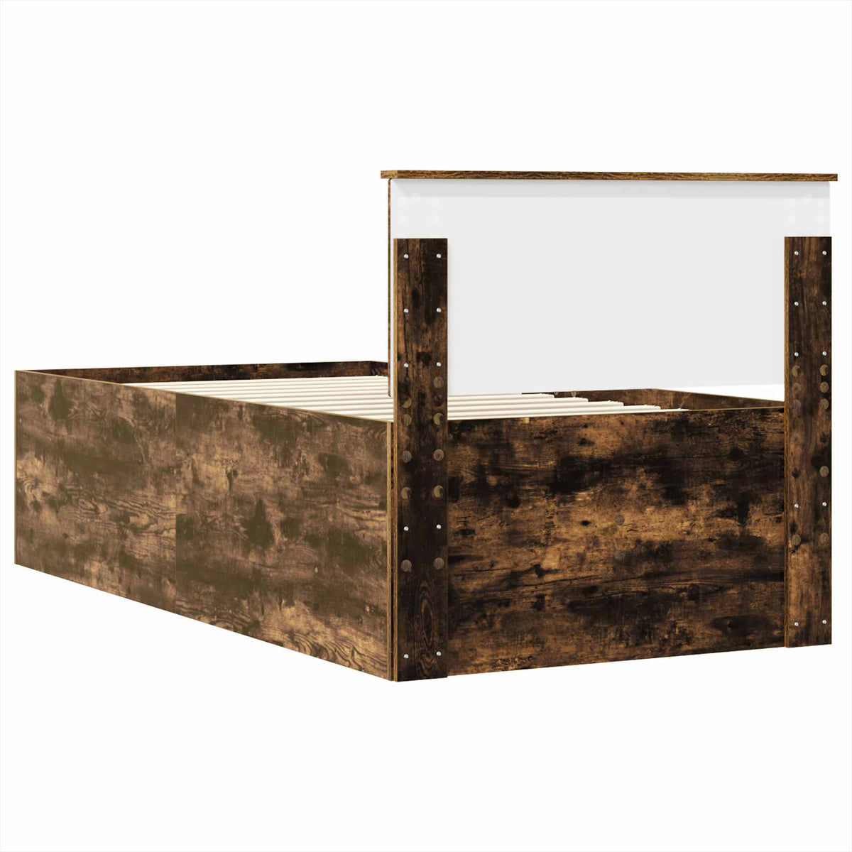 Daybed Manual Smoked Oak and Black 75 x 190 cm Engineered Wood