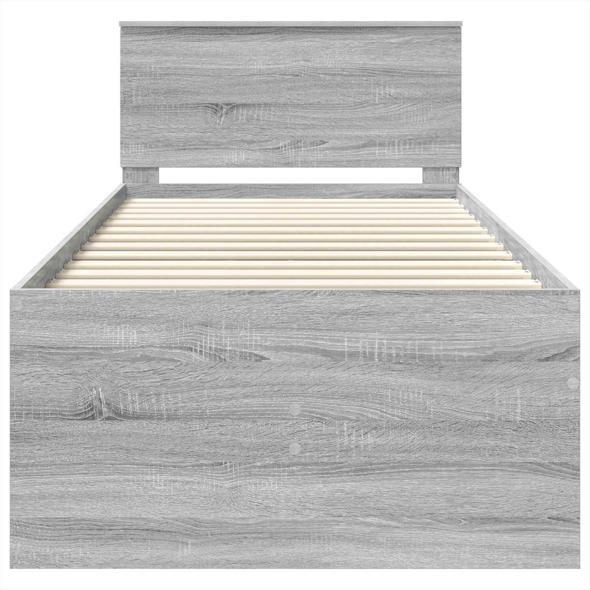 Daybed Manual Grey Sonoma and Black 75 x 190 cm Engineered Wood