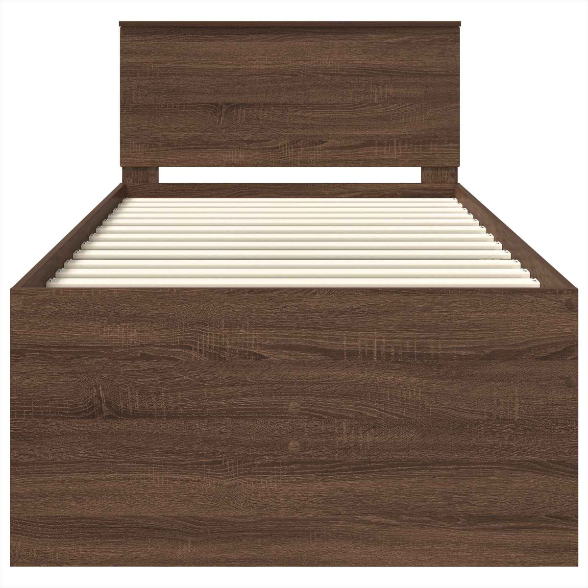 Daybed Manual Brown Oak and Black 75 x 190 cm Engineered Wood