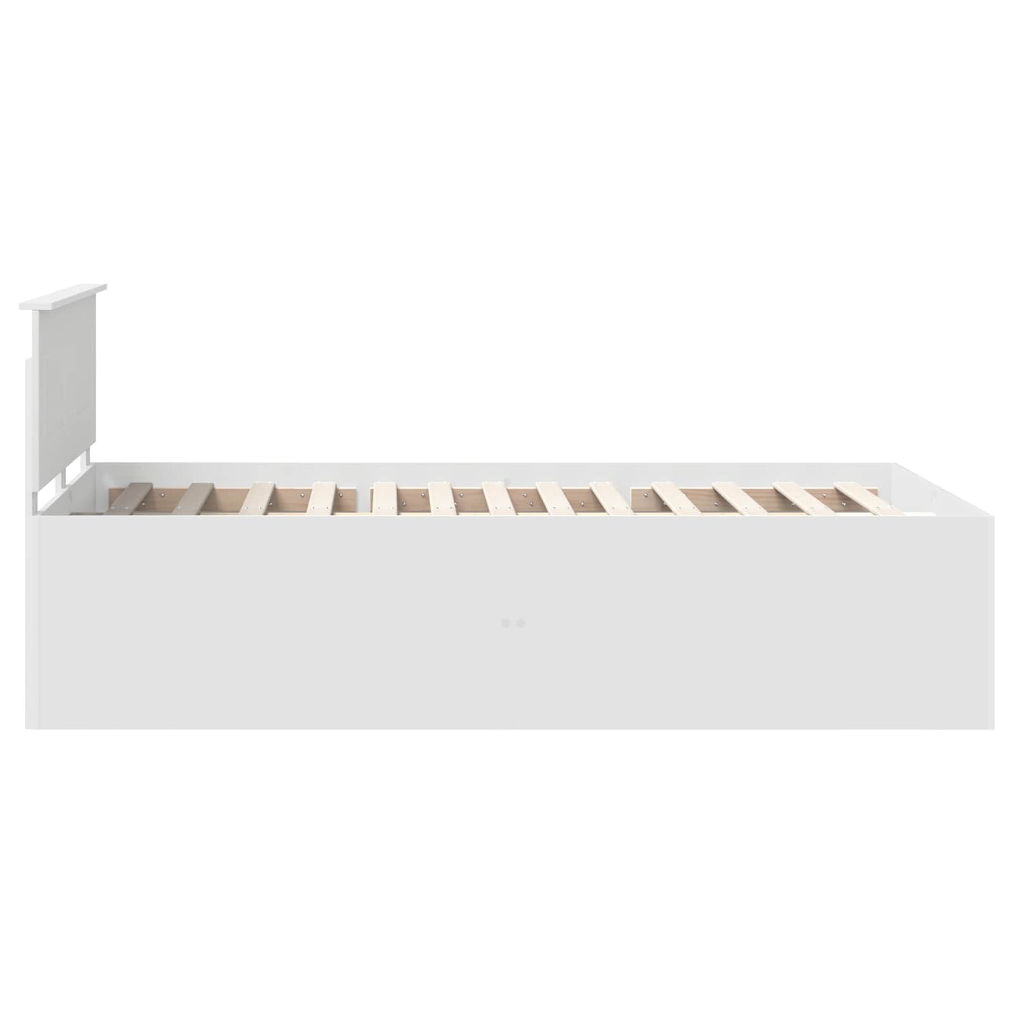 Bed Frame with Headboard White 135 x 190 cm Engineered Wood