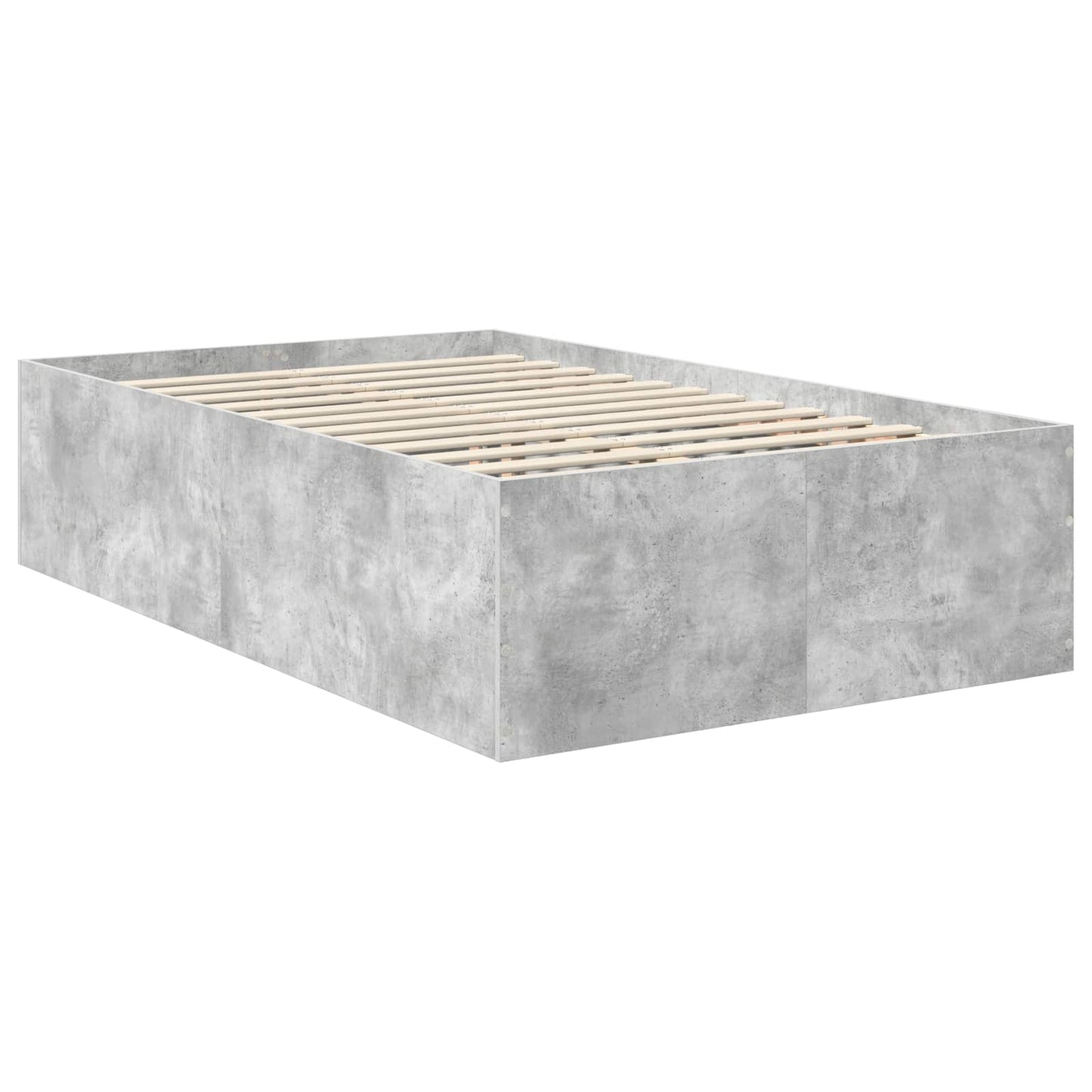 Bed Frame Concrete Grey 120 x 190 cm Engineered Wood