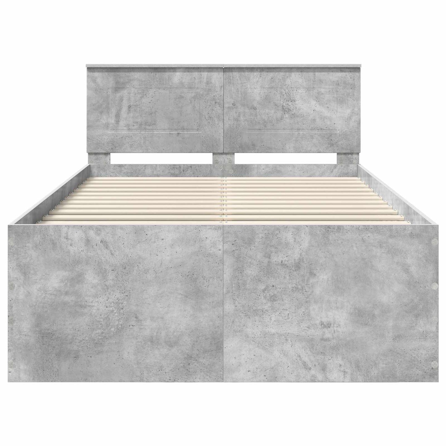 Bed Frame Concrete Grey 120 x 190 cm Engineered Wood