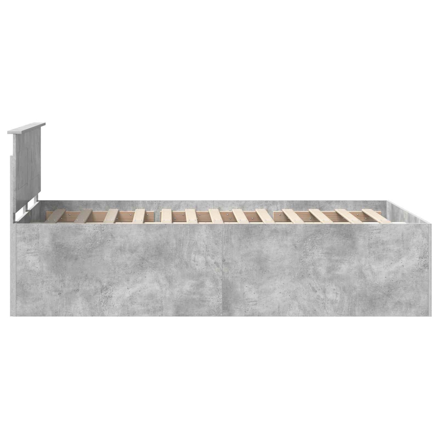 Bed Frame Concrete Grey 120 x 190 cm Engineered Wood