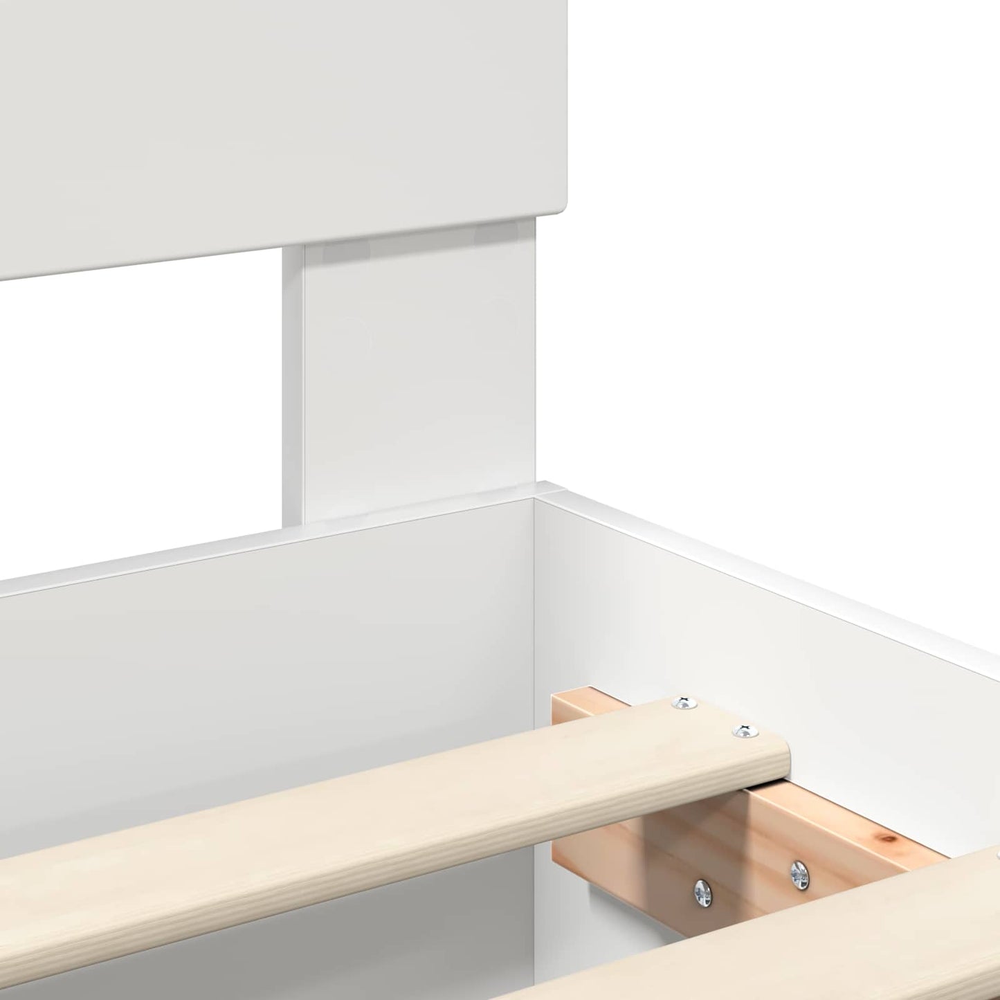 Bed Frame with Headboard White 120 x 200 cm Engineered Wood