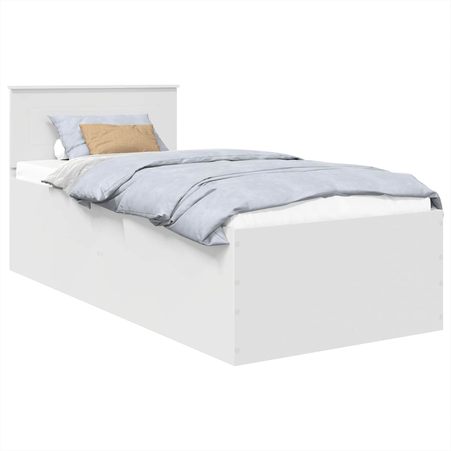 Bed Frame with Headboard White 120 x 200 cm Engineered Wood