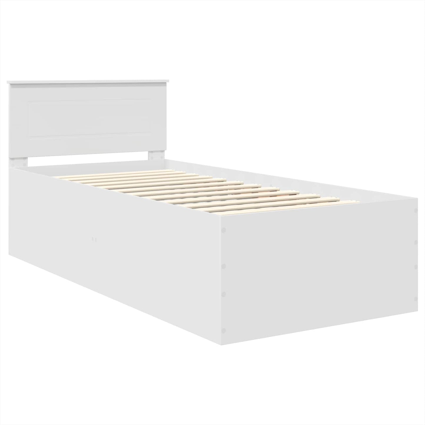 Bed Frame with Headboard White 120 x 200 cm Engineered Wood