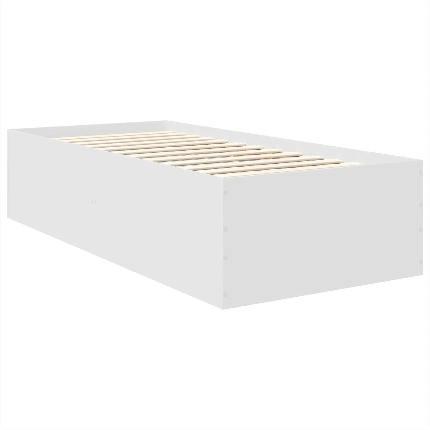 Bed Frame with Headboard White 120 x 200 cm Engineered Wood