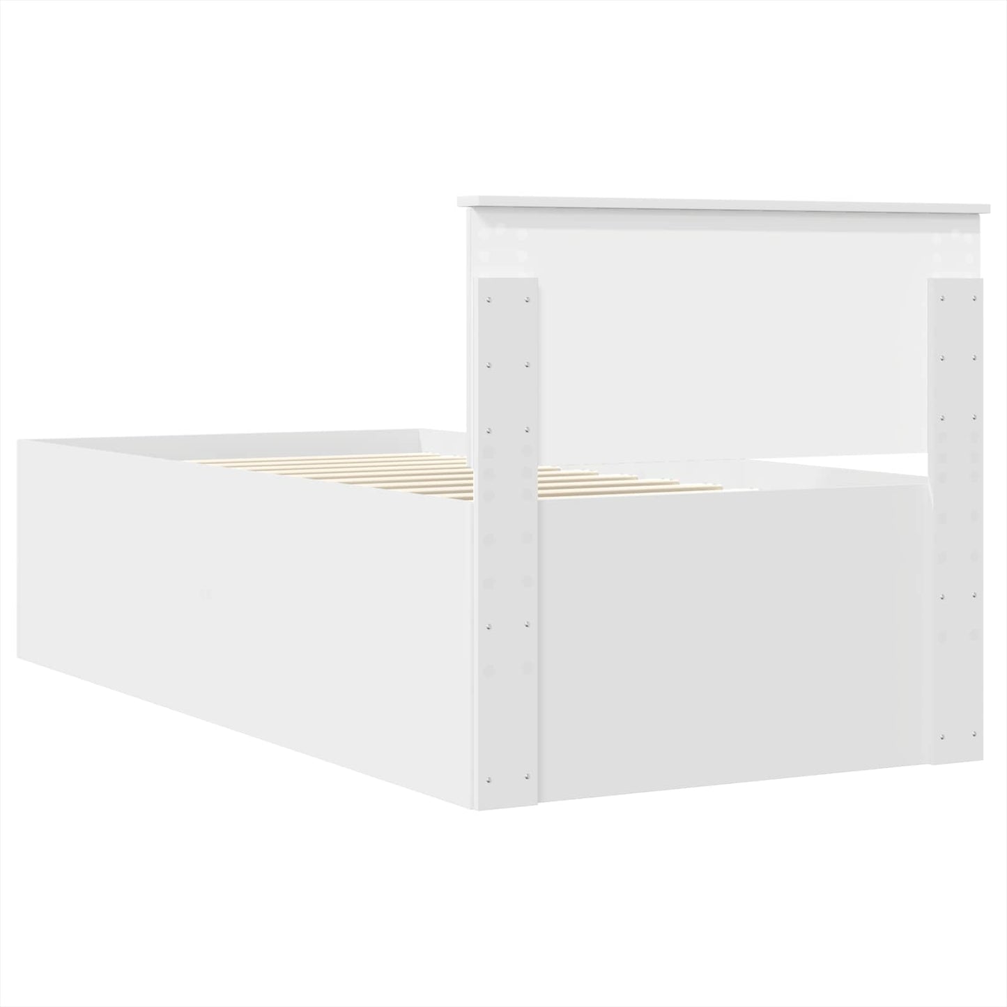 Bed Frame with Headboard White 120 x 200 cm Engineered Wood
