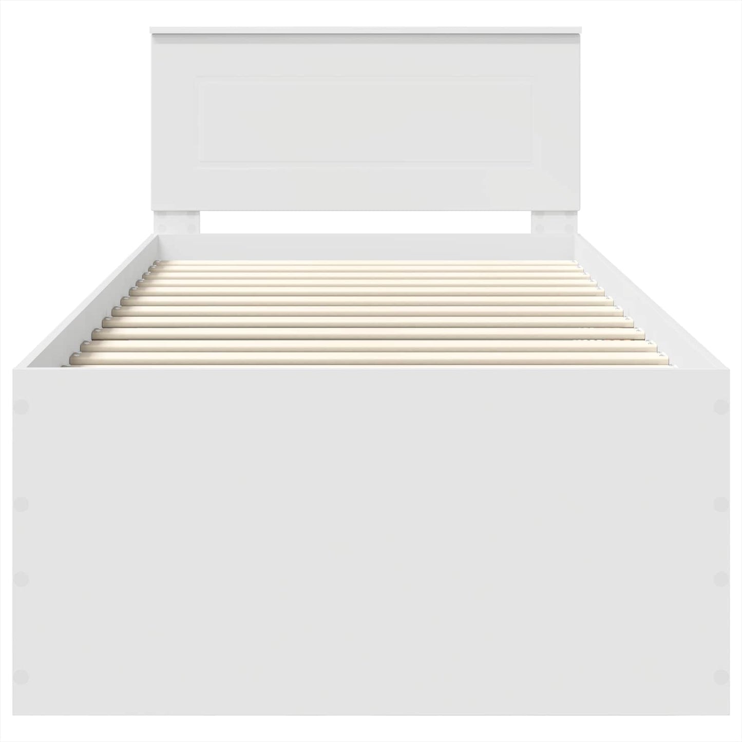 Bed Frame with Headboard White 120 x 200 cm Engineered Wood