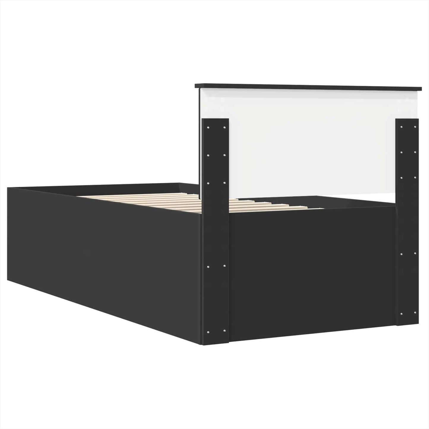Bed Frame with Headboard Black 120 x 200 cm Engineered Wood