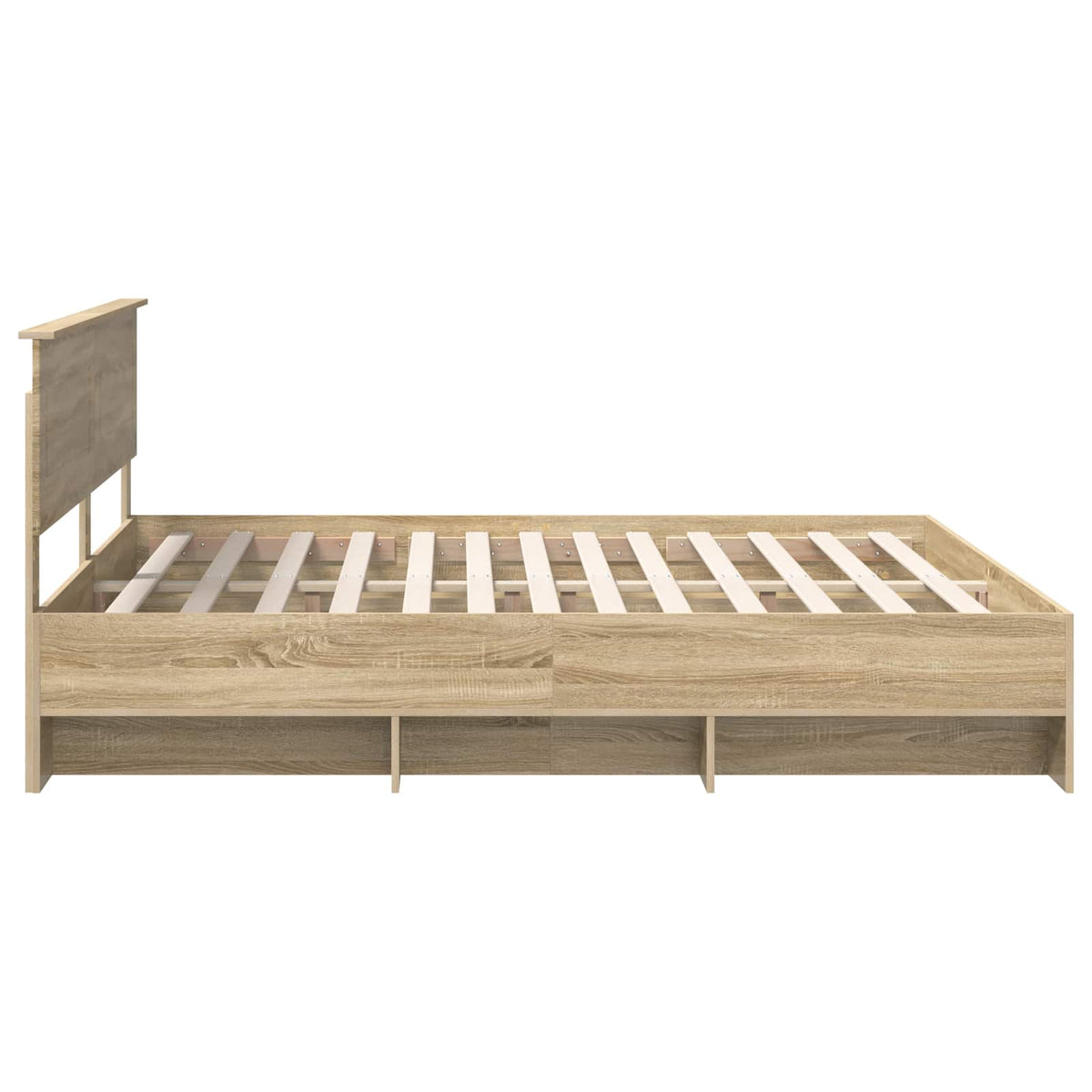 Bed Frame Sonoma Oak 200 x 200 cm Engineered Wood