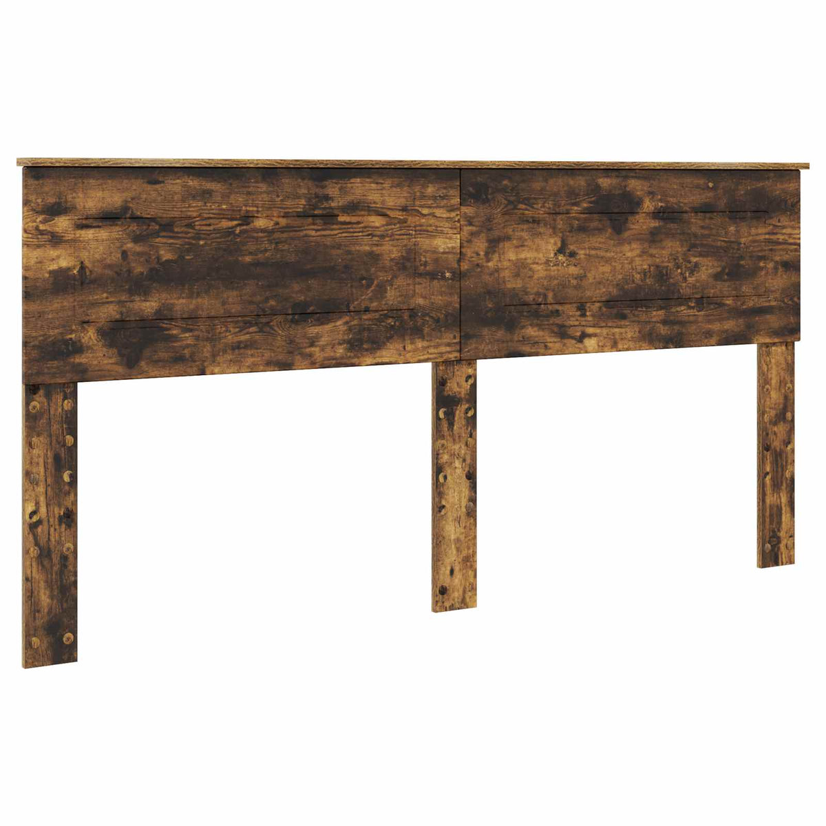 Bed Frame Smoked Oak 200 x 200 cm Engineered Wood