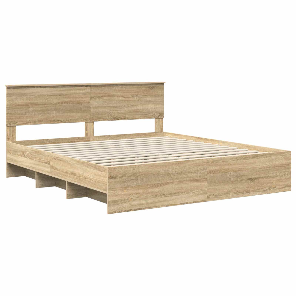 Bed Frame Sonoma Oak 180 x 200 cm Engineered Wood