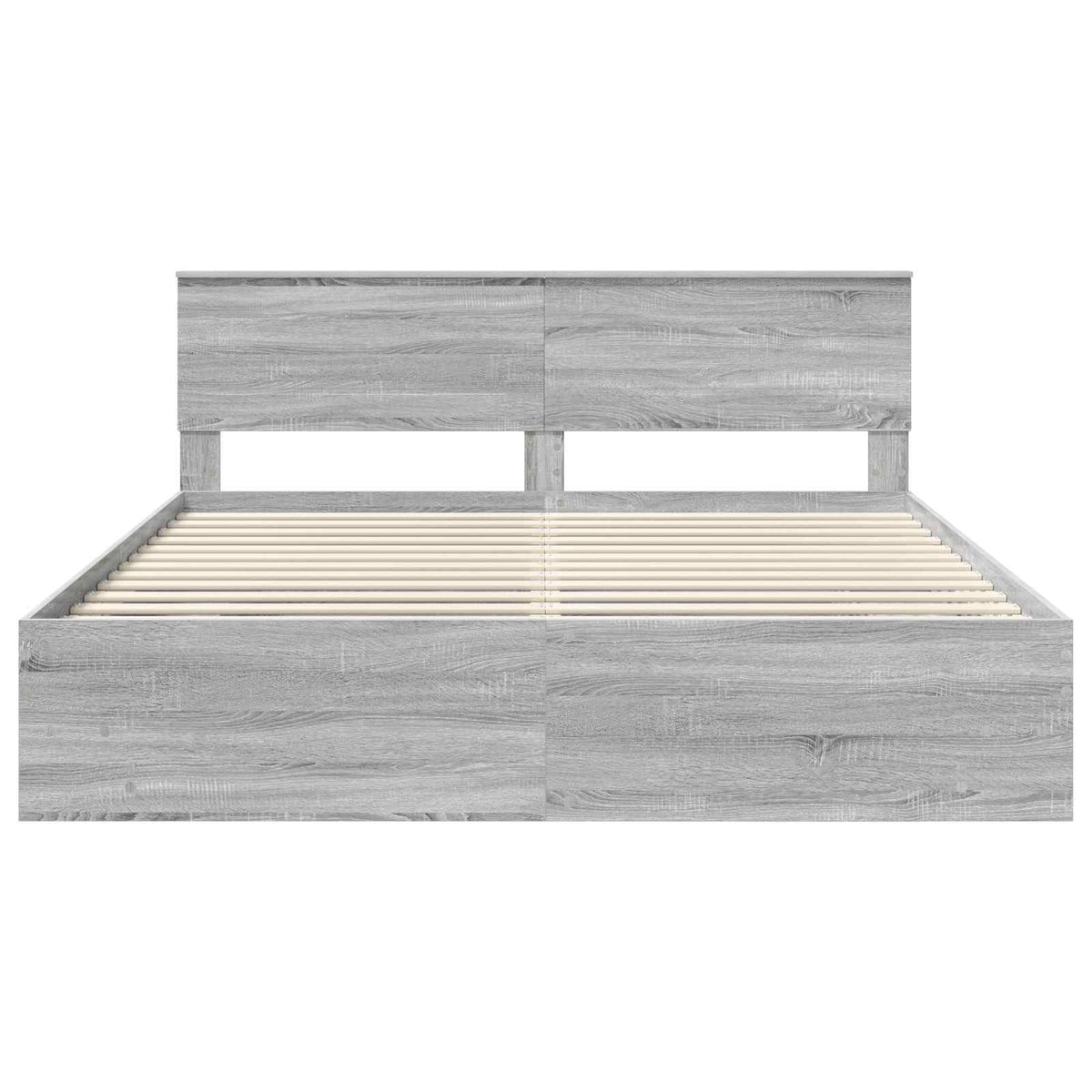 Bed Frame Grey Sonoma 180 x 200 cm Engineered Wood